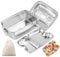 WuGU 2000ML Fiambrera de Acero Inoxidable, Fiambrera a Prueba de Fugas con Compartimentos y Anillo de Sellado, Fiambrera Bento sin BPA, Fiambrera de Metal para Adultos y Niños