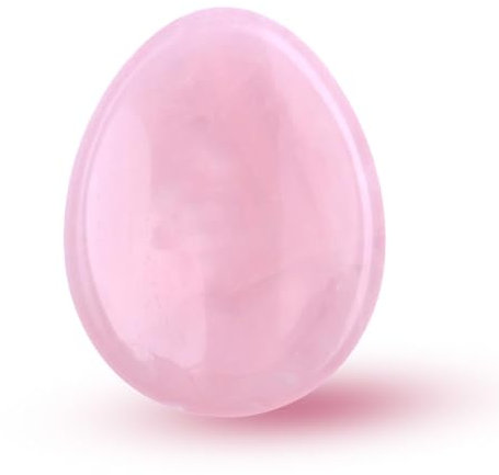 Natural Crystal Healing Stone, Rose Quartz Polished Reiki Thumb Worry Stone for Anxiety Relief Healing Gemstone Oval Pocket Stones Balancing Energy Massage Crystal Gifts for Beginner (Pink)