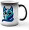 CafePress Blue Yarn Ball Kitty 11 oz (325 ml) Color-Changing Coffee Mug