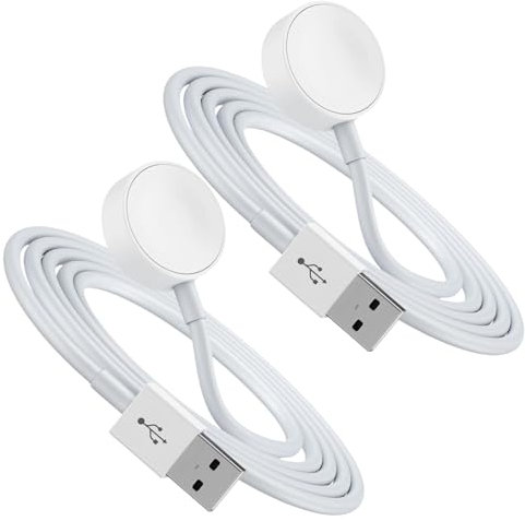 2 Pack Upgraded iWatch Charger, Magnetic Watch Charger Fast Charging Portable Wireless Charging Cable Compatible with Apple Watch Series SE/8/7/6/5/4/3/2/1