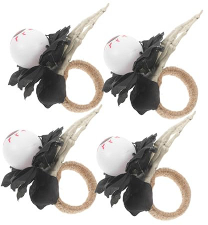Alipis Neuartige Halloween-serviettenhalter 4 Serviettenringe Einzigartige Serviettenschnallen
