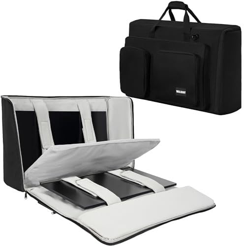 WELIDAY Monitor (up to 2) Carrying Case for Transporting LCD Screens, Monitors and TVs Between 19- 24