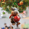 2D Acryl Nilpferd Anhänger für Weihnachten und Geburtstag, Nilpferd hält Kuchen Hängende Ornament Niedliche Weihnachtsanhänger Baumschmuck Weihnachtsdeko Geburtstag Geschenk (A)