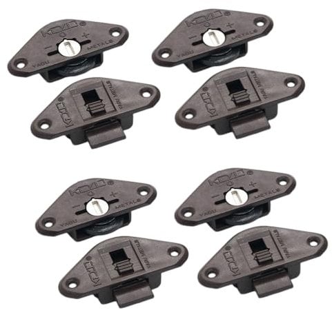 Pack 4 Uds. Kit Ruedas de Alta Gama para Gabinetes y Puertas Correderas, con Guía para Armarios Empotrados. Mecanismo Rueda Sistema Mosquitera. Ruedas para un Sistema Completo de Puerta Corredera