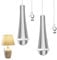 2 Pcs Bathroom Light Pull Cord, Bathroom Pull Cord Handle With 150cm Light Cord Pull String, Teardrop Shape Light Pull Handle, Light Pulls for Bathroom Toilet Light Ceiling Lights Fan Switch Blind