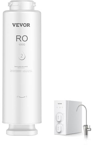 VEVOR Sistema ad Osmosi Inversa a 10 Stadi 600 GPD Sostituzione del Filtro dell'Acqua ad Osmosi Inversa, Cartuccia Filtro RO per 24 Mesi, Riduce Piombo Cloro, per Filtro dell'Acqua Sottolavello SS-004