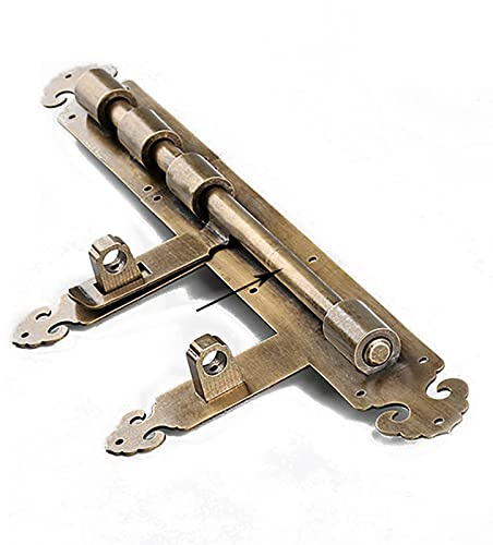 SDGBCXD, Schiebetürriegel aus massivem Messing, Schiebetürriegel mit verdeckter Schraube, oberflächenmontierter Türriegel for Zuhause, Schlafzimmer, Tor, Holztür ,Schiebe Schloss.