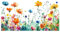 Bouquet floreale colorato per finestre, si aggrappa per finestre in vetro, fiori primaverili, adesivi bifacciali riutilizzabili, tagliati a misura liberamente per la decorazione della casa e