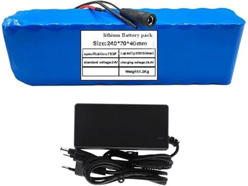 STRTG Batteries Lithium 24V 20Ah 7S3P pour Vélo Électrique avec Moteur Ebike, Scooter, Fauteuil Roulant, avec Chargeur 29.4V XT60