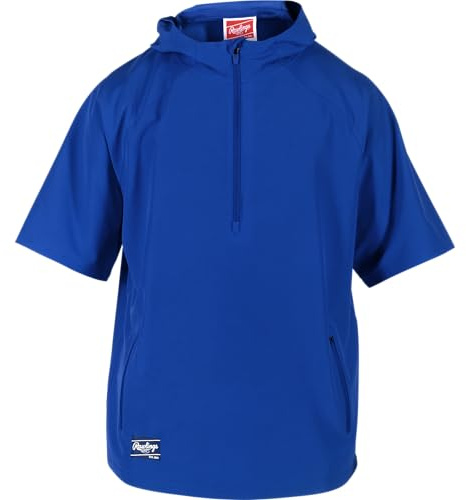Rawlings | Colorsync Short Sleeve Hooded Cage Jacket | Adult Large | Royal Blue