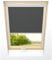 time4blinds - Roof Blind - Width 620mm, Height 812mm - for Velux & for Fakro Windows - Blackout Fabric with Thermal Coating - Aluminium Frame - Easy Fit with Mounting Compatibility - Gray black