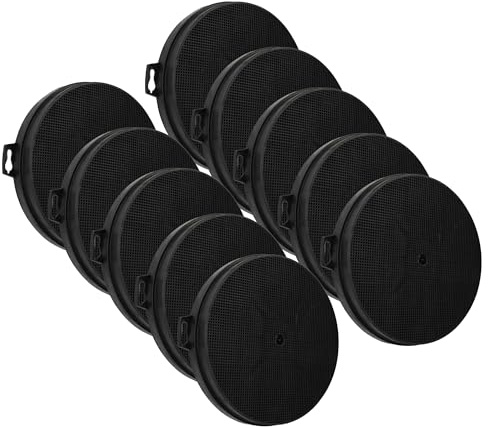 vhbw 10x Aktivkohlefilter kompatibel mit NEG KF659A+ | KF641, KF599EKW, KF599EKB, KF599, KF596EKW, KF596EKB, KF596 Dunstabzugshaube - 21 cm