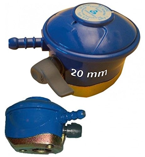 20mm Barbecue BBQ Heater 28 M bar Butane Gas Regulator Fits Blue Flogas Cylinders Clip On Bottle
