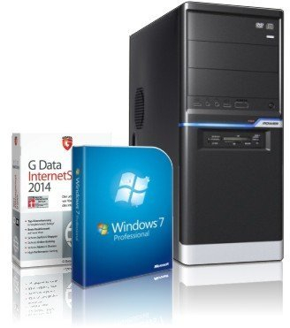 Gaming / Multimedia COMPUTER mit 3 Jahren Garantie! | Quad-Core! AMD A8-6600K 4 x 4000 MHz | 8192MB DDR3 | 1000GB S-ATA II HDD | AMD Radeon HD 8570 4096 MB DVI/VGA mit DirectX11 Technology | USB3 | FM2+ Mainboard | 22x Dual Layer DVD-Brenner | All-In One Card-Reader | 7 USB-Anschlüsse | Windows7 Professional 64 | GDATA Internet Security 2014 | #4576