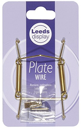 Leeds Display : PW10BL : Wire Plate Hanger No.1 : Brass : 9-13cm, 3.5- 5