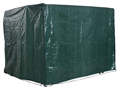 Outsunny Patio 3 Seater Swing Chair Bench Cover Outdoor Garden Furniture Rain Protection Cover Protector Waterproof Anti-UV, 215L x 155W x 150Hcm, Dark Green