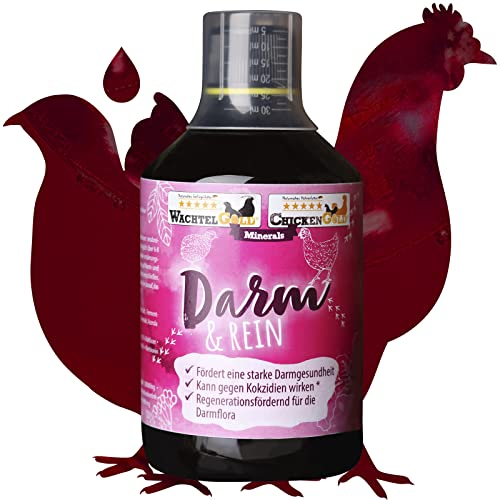 WachtelGold Darm&rein 250ml- Trinkwasserzusatz kann gegen Darmparasiten helfen - für Wachteln, Hühner & Co.