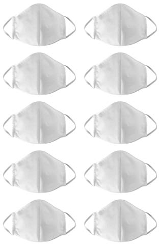 Seidensticker Unisex 10er Pack Mund-Nasen-Masken, Weiß, Einheitsgröße L