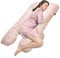 sei Design Seitenschläferkissen XXL gesteppt I multifunktionales Jumbo Komfortkissen I XXL Stillkissen Schwangerschaftskissen U Form Seitenschläfer Kissen Body Pillow