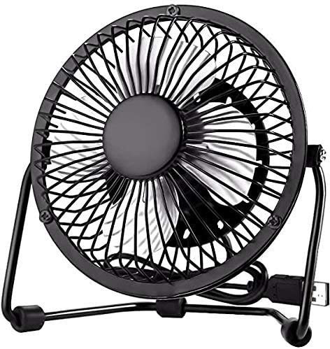 ELAELA Ventilador de Mesa USB - Mini Ventilador silencioso y Regulable - Ventilador portátil para el Calor en la Oficina o en casa.