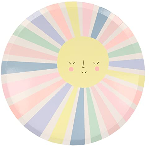 Meri Meri Rainbow Sun Speiseteller, 12 Stück