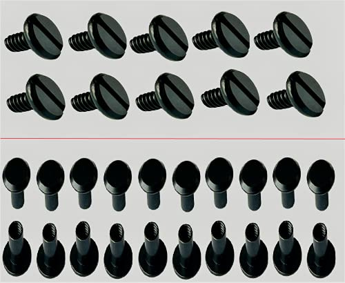 Buchschrauben 5mm | 20 Stk. | Farbe: schwarz| deutscher Anbieter