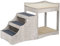 unipaws Pet Bunk Bed with Removable Stairs for Dogs and Cats, Multi-Level Bed Window Perch Seat Platform with Cushion and Cat Scratch Pad, Indoor Use