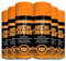 Classic Signature - 6 x Neon Orange 200ML, Spray Paint Aerosol Fluorescent Bright Graffiti (Banksey) Matt Finish