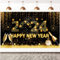 2025 Großes Happy New Year Banner Deko mit Schnur