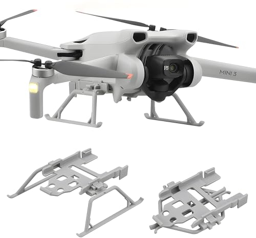 Craznick Mini 3/3 Pro Landefüße Erweiterte Fahrwerk Landegestell Faltbares Landing Gear Schnellverschluss-Verlängerungs Bein für DJI Mini 3 Series Drohnenzubehör