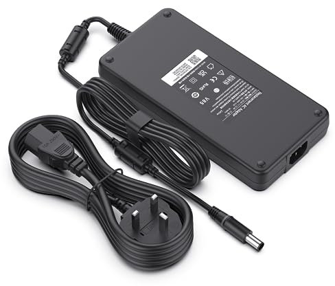 240W Dell Laptop Charger Power Supply Adapter for Dell Alienware 13 15 17 M15 M17 M17X R2 R3 M18X X51 Precision 7710 7720 7730 7510 7520 7530, G3 G5 G7 M4700 M6400 M6500 M6600 J211H【7.4 * 5mm】