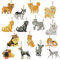 15 Stücke Tier Diamant Malerei Schlüsselanhänger 5D DIY Doppelseitiger Cartoon Hund Vollburug Diamond Kits Schlüsselring Mosaik Diamant Handwerks Anhänger Diamond Art Keyrings für Key Case Geldbeutel