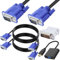 Xiatiaosann Cable VGA a VGA de 6 pies, Cable VGA macho a VGA macho para monitor de alta resolución, con adaptador DVI a VGA, adaptador HDMI a VGA (paquete de 4)