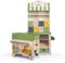 FOLDZILLA Kaufladen für Kinder 151 x 68 x 30 cm Kaufmannsladen Supermarkt Verkaufsstand aus Pappe Marktstand - Biomarkt Wunschtext