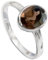 JEWELFORCE 925 Sterling Silber Rauchquarz Edelstein Ring Herren Damen Stein Band Ring Alle Größen Ring Handgefertigter Schmuck JSR-1078AD_52 (16.6)
