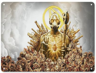 YXWOYNHY Borderlands Videospiel-Poster, Wanddekoration, Kunst, Metall-Blech-Poster, moderne Wohnkultur, Kunst, Metallposter, Hausbar, Laden, Dekorationen, Vintage-Schild, Geschenk, 30 x 40 cm