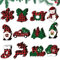 HBell 48pcs Christmas Wooden Ornaments - Colored Wooden Pendants for Kids DIY Crafts - Xmas Tree Decorations (Red, Green)
