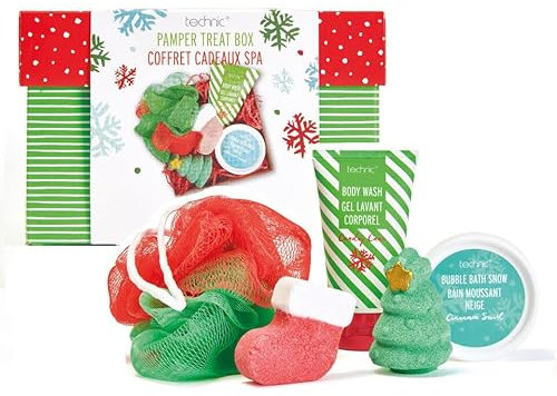 Boîte à friandises de Noël, bombes de bain, gel douche, coffret cadeau Secret Santa