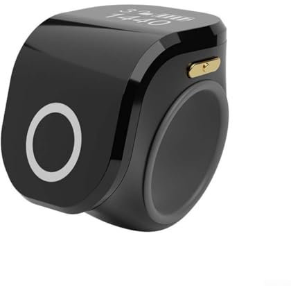 HpLive Smart Ring, Ringfingerzähler, wasserfester 4-stelliger Zähler für Gebetserinnerungen & mehr, einstellbar(black)