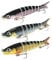 3Pcs Fishing Lures for Bass Trout, Lifelike Pike Fishing Tackle Lures Set 3D Eyes Soft Fish-Lure Pike Bait with Hooks, Plastic Swimbait Floating Top Water Bass Catfish Lure