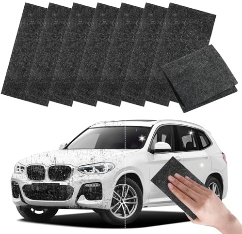 Basetousual 8 Stück Nano Sparkle Tuch, Tuch Für Auto Kratzer Entfernen, Sparkle Für Auto Lackreparatur, Entfernt Leichte Kratzer, Wirbel Und Flecken, Wiederverwendbar, Für Alle Lackarten Geeignet