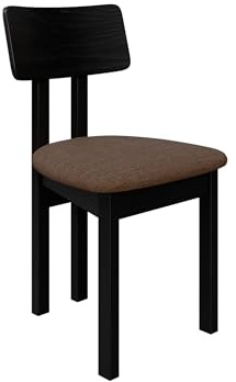 Mirjan24 Esszimmerstuhl Kizeko II, Polsterstuhl, Rahmen aus Buchenholz Gepolsterte Sitzfläche aus Stoff Stuhl für Arbeitszimmer Esszimmer Küchenstuhl (Schwarz/Soro 28)