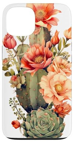Retro Cactus Watercolor Illustration Desert Floral Case for iPhone 13
