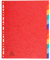 Exacompta 7034E Premium-Register für DIN A4 MAXI aus starkem Colorspankarton 12-teilig volle Höhe 24 x 32 cm vollfarbig 12 Farben mit Indexseite zum selbstgestalten Trennblätter Trennstreifen
