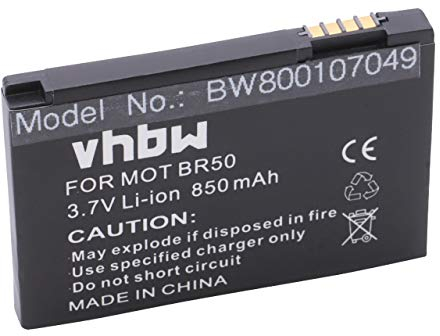 vhbw batteria compatibile con Motorola Razr V3T, V3Z, V3c, V3m, V3E, V235, V3i, V3im, V3, V3xx smartphone cellulare (850mAh, 3,7V, Li-Ion)