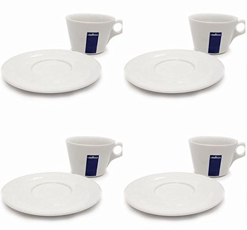 Holland Plastics Original Brand 4 X Coffee/Americano/Porcelain Cups and Saucers