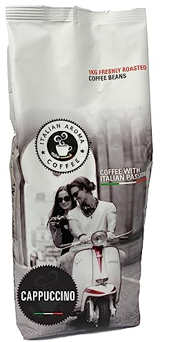 Italian Aroma Coffee - 1KG - Whole Coffee Beans - CAPPUCCINO - Intense and Sweet - Traditional Italian Coffee Flavour