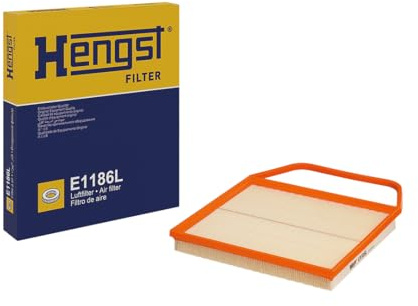 HENGST - Luftfilter E1186L - Luft-Filtereinsatz für KFZ | Hochwertiger Motorluftfilter für Otto- oder Dieselmotor - Schutz für Motoren - Wasserbeständig