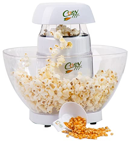 Cornfit PM 1160 Heißluft-Popcornmaker mit großer abnehmbarer 4,5 Liter Schüssel