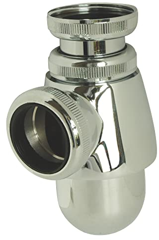 SOMATHERM FOR YOU, Siphon de lavabo en laiton chromé Ø32, hauteur réglable 100-150 mm, arrivée écrou 33/42, sortie écrou 33/42, débit 42 l/mn, faible encombrement, évacuation efficace